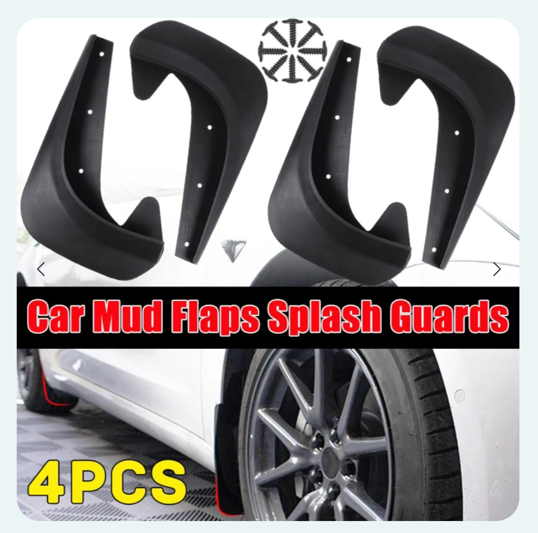 Universal Car Mud Guards – Flexible And Durable Mud Flaps for All Sedan Car 4 pcs Set
