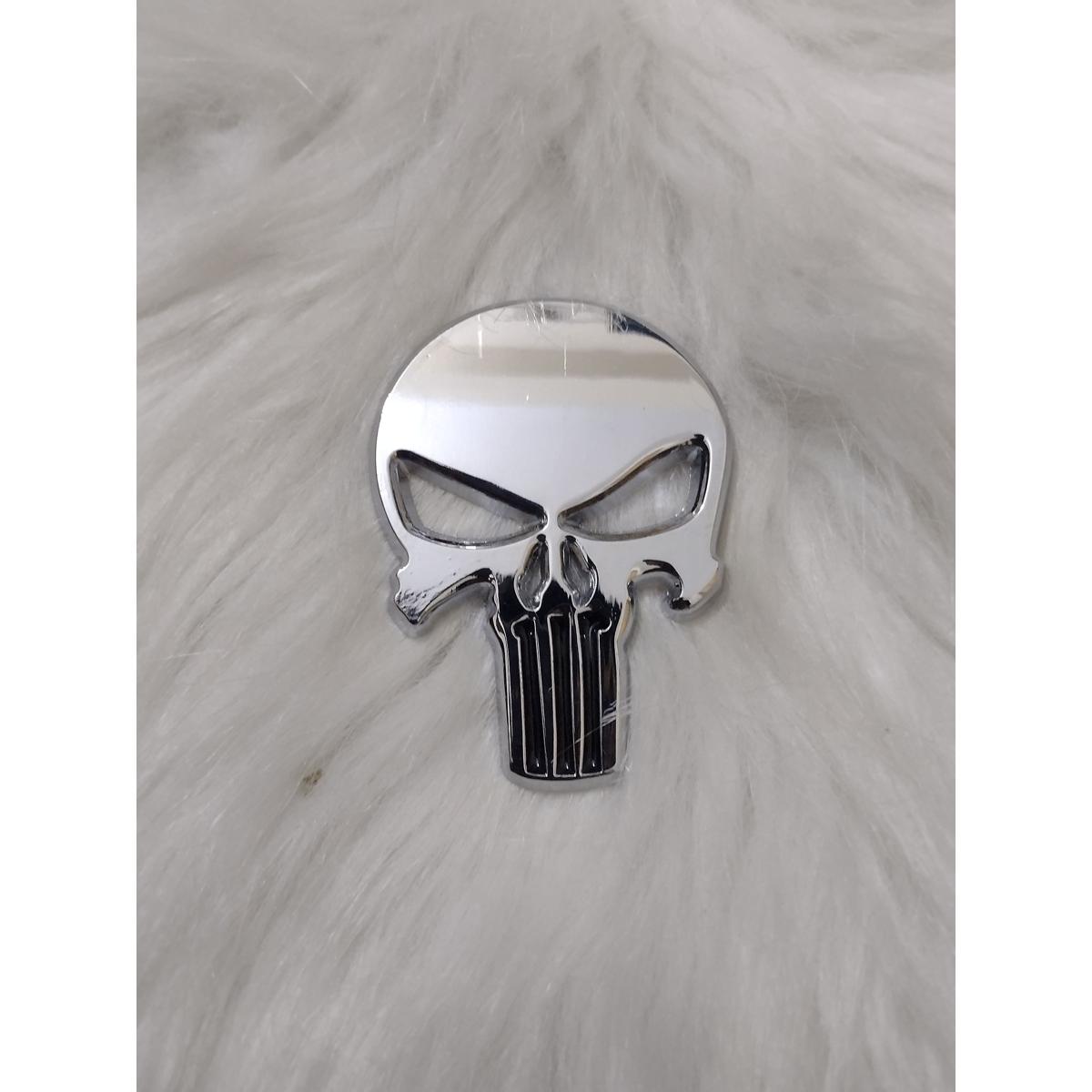 3D Skull Emblem Metal Car Badge Decoration Sticker