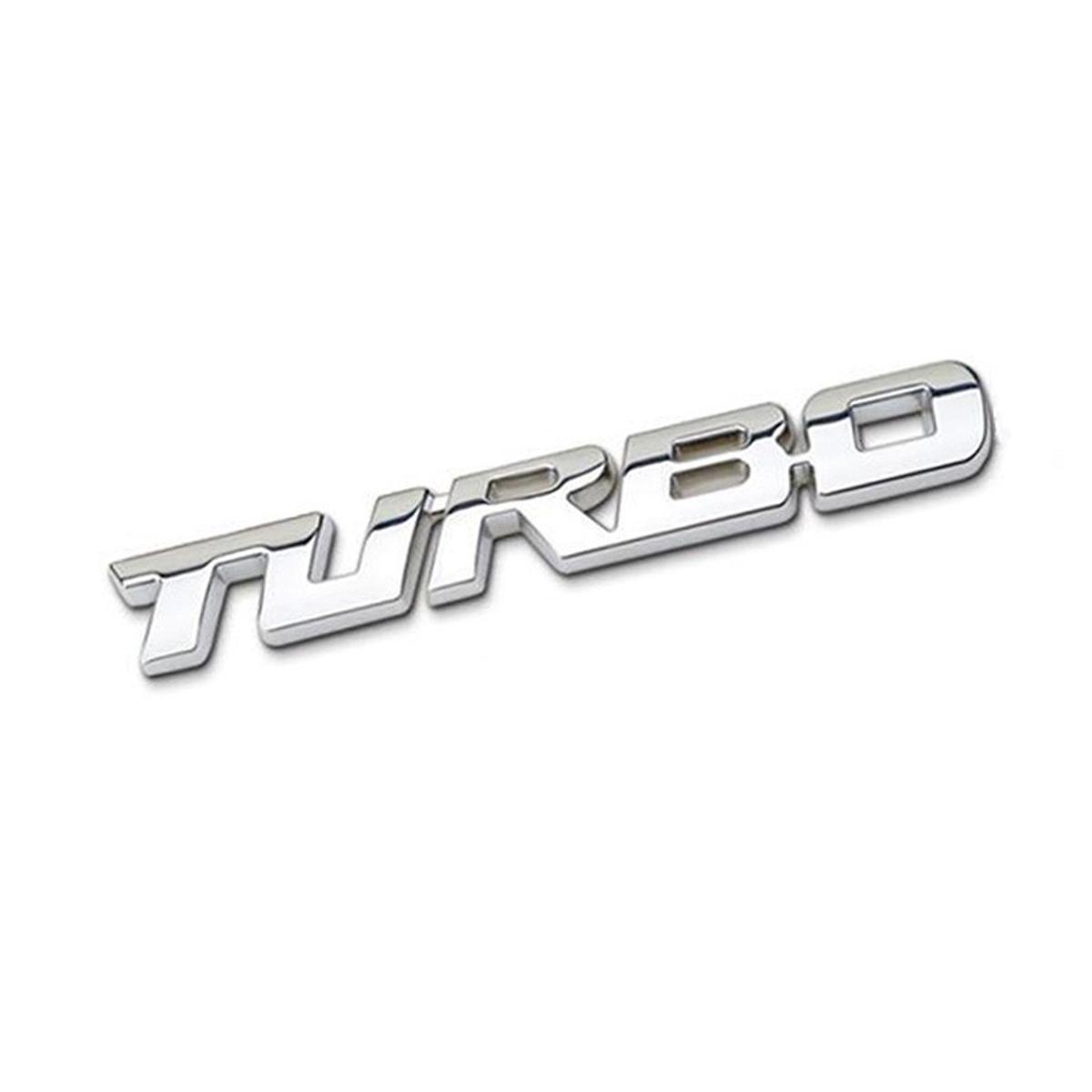Cool 3D Alloy Metal Letter Turbo Car Motorcycle Emblem Badge Sticker Decal