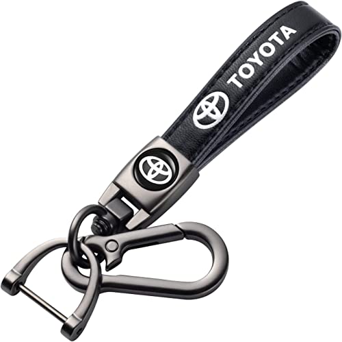 Leather Car Logo Keychain Toyota