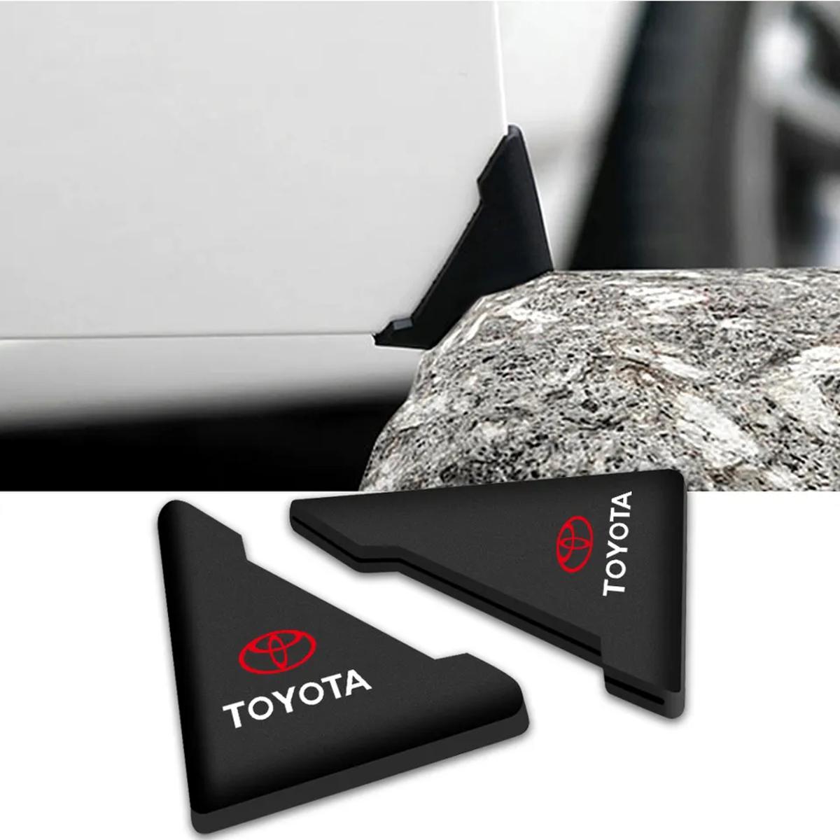 2PCS Car Door Corner Cover Bumper Protector Sticker For Toyota