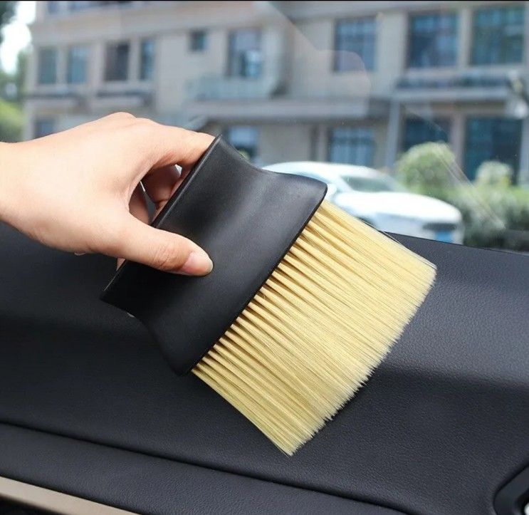 1pc Dust Removal Brush Air Conditioner Outlet Car Wash Dust Artifact Dust Removal Brush Cleaning Tooel Soft Brush