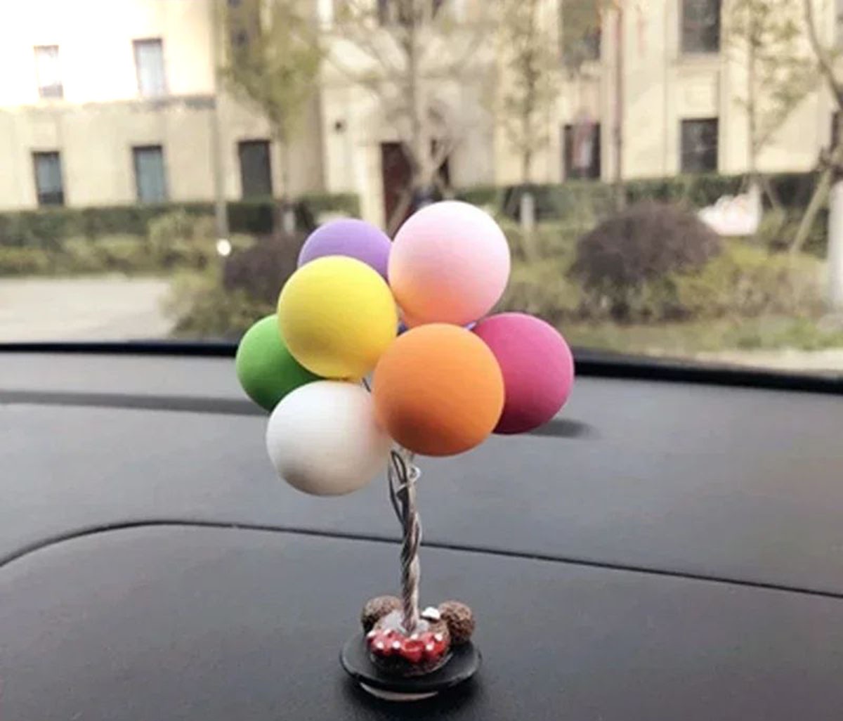 Colorful Balloons Car Ornaments Cute Mini Cartoon Car Creative Ornaments Decorations Car Accessories