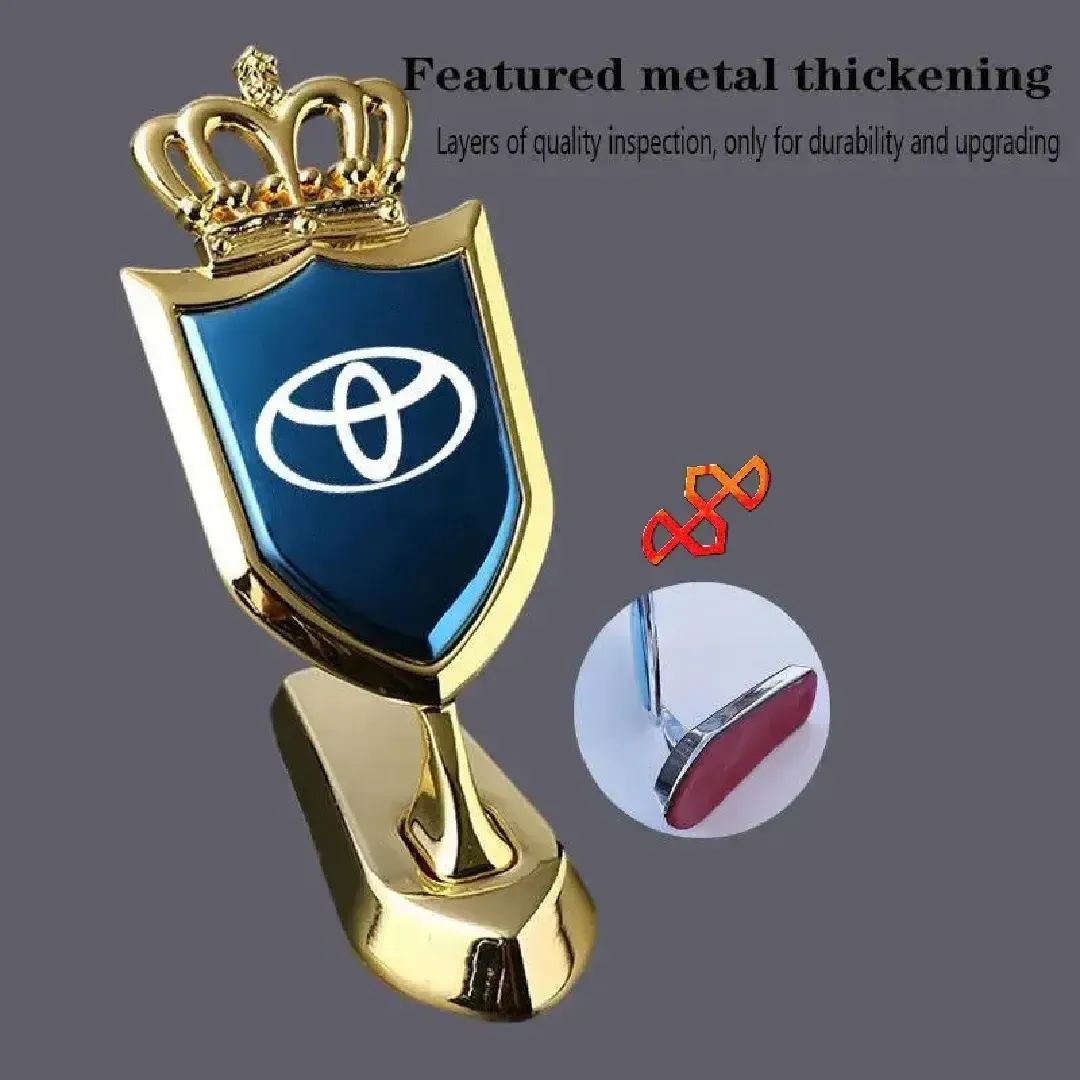 High quality Modified Metal Auto 3D Standing Badge Sticker Exterior Decoration Front Hood Bonnet emblem Toyota