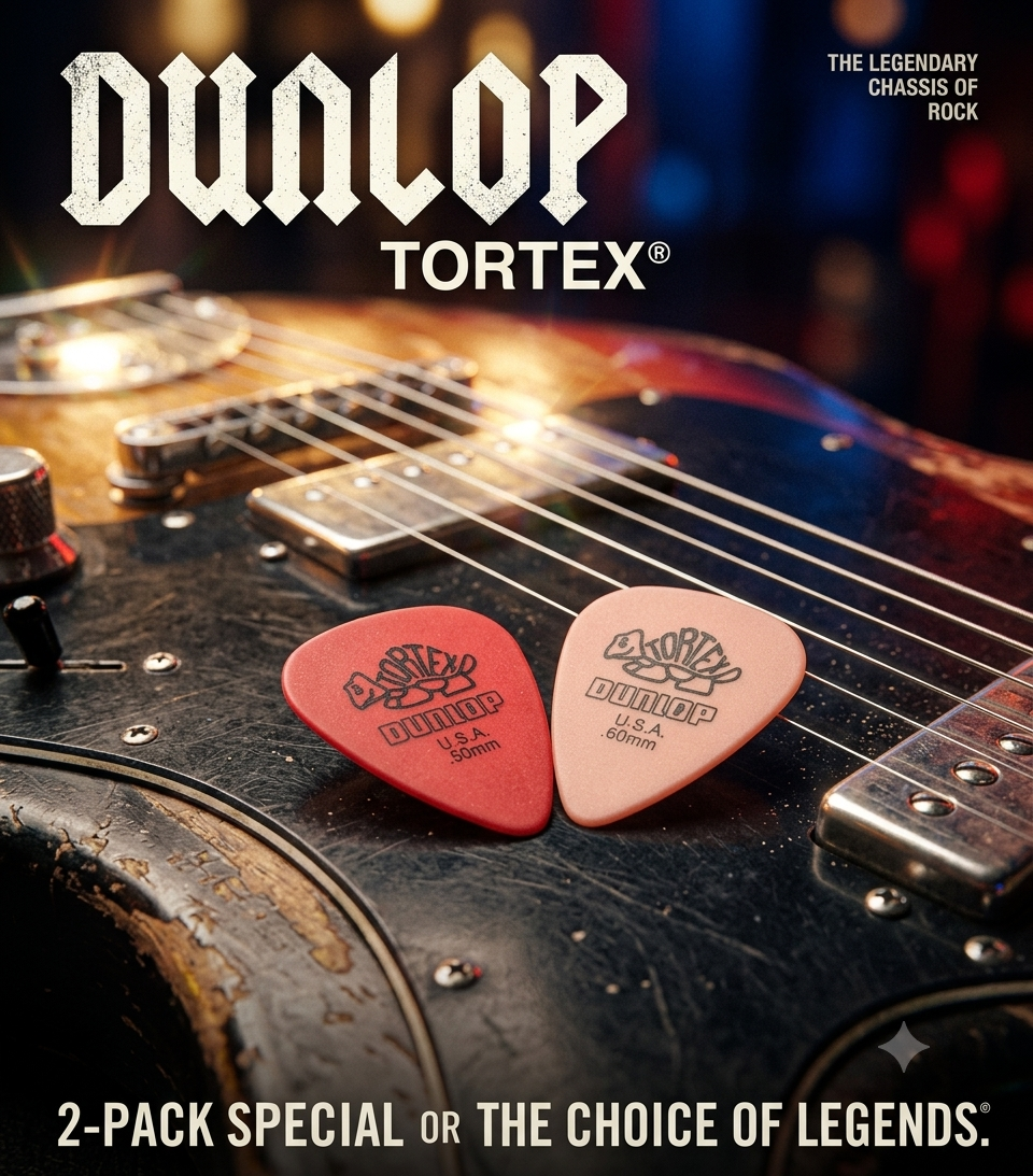 Dunlop Tortex Guitar Picks (2-Piece Set)