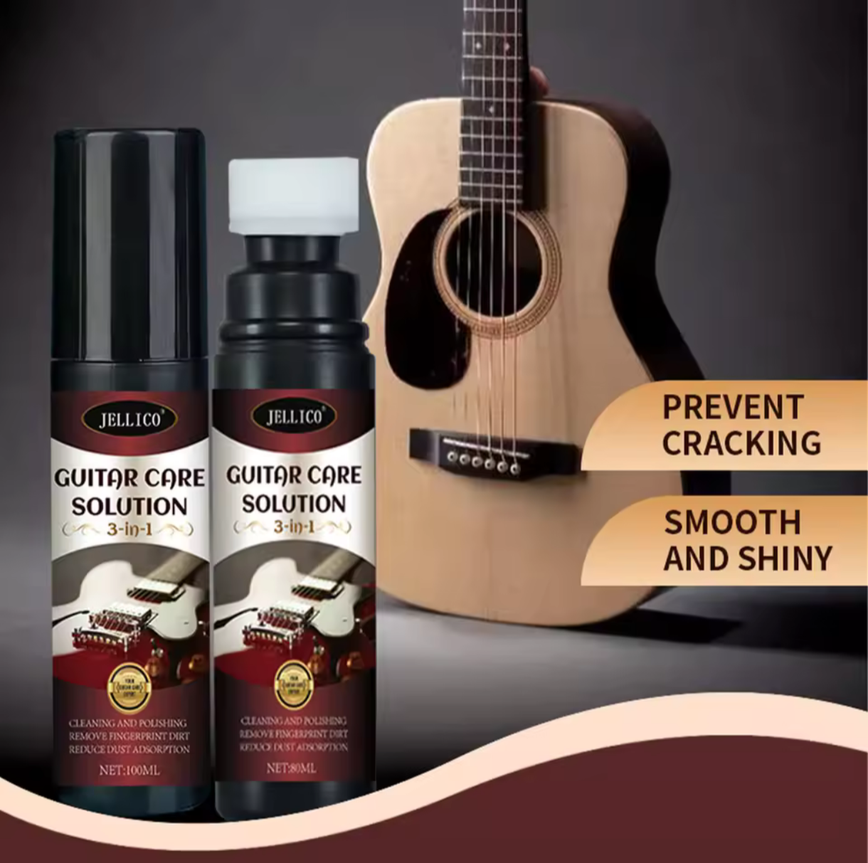 1pc Guitar care oil Guitar Cleaning Spray Rust Remover Spray For String Care Mild Formula Cleaning Tool For Violin Piano Ukulele