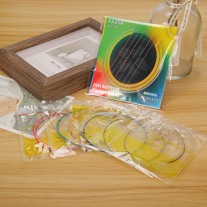 Colourful Acoustic Guitar Strings Set
