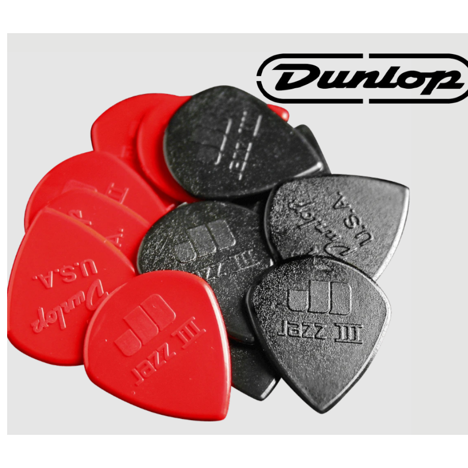 Dunlop Jazz 3 Nylon Guitar Picks - Single pc