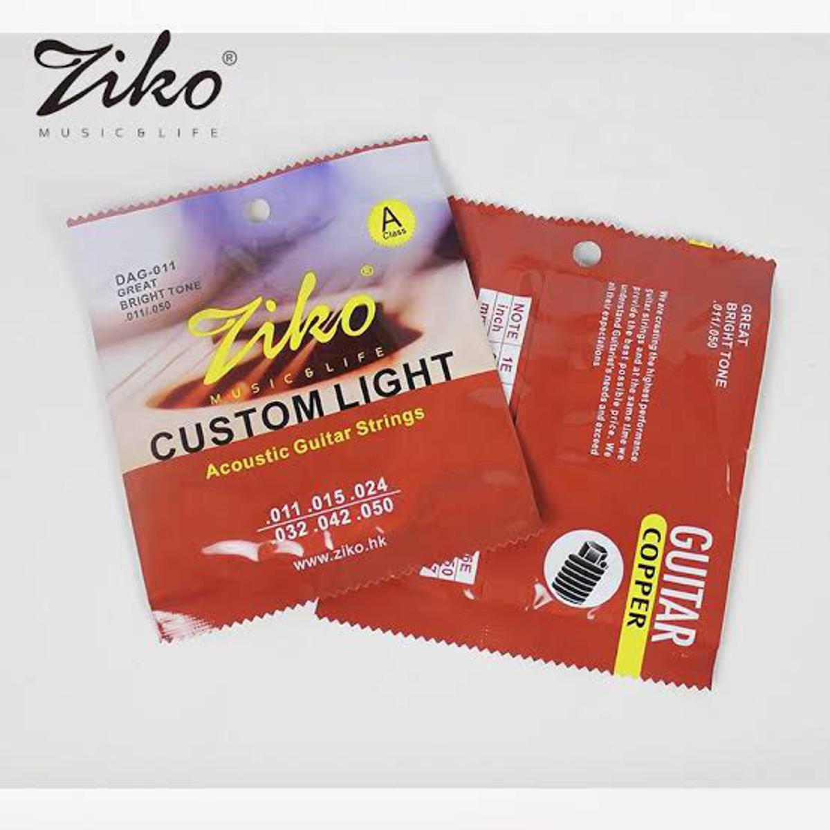 Ziko Custom Light Acoustic Guitar strings DAG-011 (6 Strings)