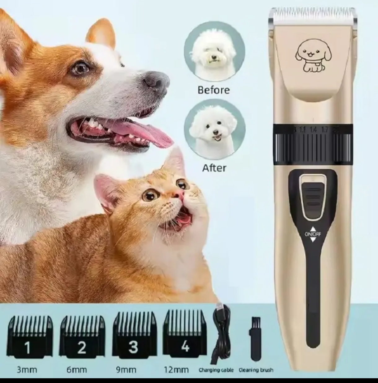 Cat Dog Hair Clipper Electric Hair Cutting Machine Professional Trimmer